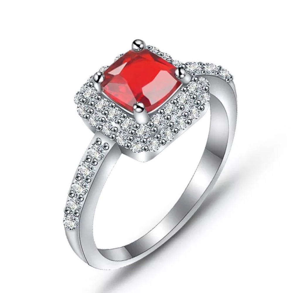 Sale! CZ Crystal Silver Ring Sizes 6-9 NW